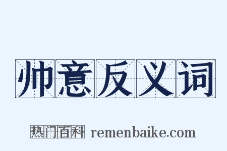 帅意反义词是什么意思的图片